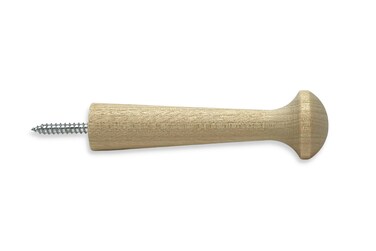 Screw-On Shaker Pegs Birch Hardwood - 2.9-Inch Wood Length Plus Hangerbolt - 25-Pack