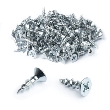 POWERTEC QWS1003#6X 1/2" Wood Screw Set, Phillips Flat Head Deep Thread Screws - 100 Pack