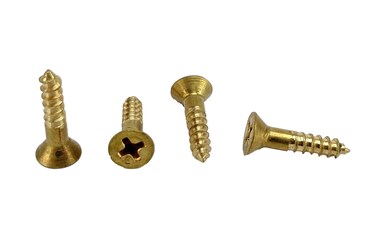 Chenango Supply N.6 x 5/8inches Solid Brass Flat Head Philips Wood Screw (1/2inches to 1-1/2inches in Listing), 100 Pack (N.6 x 5/8