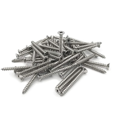 5 x 45mm Screw, Flat Head, Phillips Drive, Self Drilling, 304 Stainless Steel Drywall Wood Screws 50Pcs