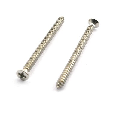 Pro Bamboo Kitchen 100pcs 304 Stainless Steel Flat Head Phillips Wood Screw #4 x 1/2" Half Countersunk Head Self Tapping Screw