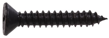 The Hillman Group 851974 12 x 1-1/4-Inch Wood Screw Flat Head Phillips, Black Finish