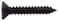 The Hillman Group 851974 12 x 1-1/4-Inch Wood Screw Flat Head Phillips, Black Finish