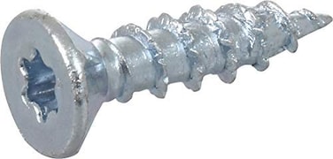 Power Pro Premium One Multi-Material Flat Head Screws, Zinc Plated Steel, Fasten in Wood, Metal, Concrete, Drywall and Plastic, Silver, #8 x &frac34; inch, Box of 40 Screws