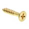 Prime-Line 9035586 Wood Screw, Flat Head Phillips, #10 X 1 in, Solid Brass, Pack of 100