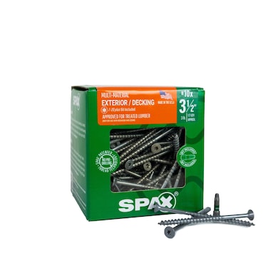 SPAX #10 x 3-1/2" Exterior Flat Head Deck Wood Screws Construction Torx T-Star Plus (177 EA) 3 LB Bit Included Rust Resistant