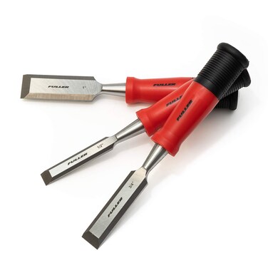Fuller Tool 301-1003 3-Piece Wood Chisel Set - Perfect for wood carving, carpentry, wood working, carpenters