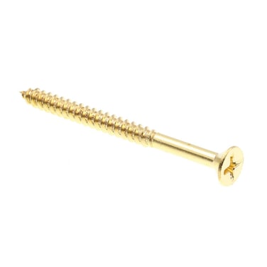 Prime-Line 9035871 Wood Screw, Flat Head Phillips, #10 X 2-1/2 in, Solid Brass, Pack of 50