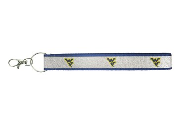 Aminco NCAA West Virginia Mountaineers Sparkle Wristlet Keychain
