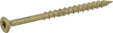 Power Pro Premium One Multi-Material Flat Head Screws, Epoxy Coated Steel, Fasten in Wood, Metal, Concrete, Drywall and Plastic, Bronze, #8 x 2-&frac12; inches, Box of 91 Screws
