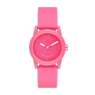 Skechers Women's Rosencrans Mini Quartz Three-Hand Watch, Color: Bright Pink (Model: SR6032)