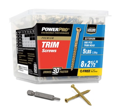 Power Pro Premium Exterior Trim Screws (#8 x 2-1/2") - 5lb Box