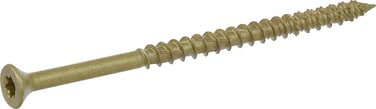 Power Pro Premium One Multi-Material Flat Head Screws, Epoxy Coated Steel, Fasten in Wood, Metal, Concrete, Drywall and Plastic, Bronze, #10 x 3-&frac12; inches, Box of 12 Screws