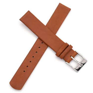 14mm Spring Bar Genuine Leather Watch Strap Replacement for Skagen (Brown)