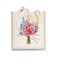 AUSVKAI Canvas Tote Bag Aesthetic for Women, Cute Red&amp;Purple Wild Flower Reusable Cloth Cotton Bags for Shopping Beach Trendy Gifts
