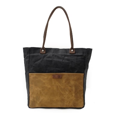 peacechaos Women's Canvas Waterproof Shoulder Hand Bag Tote Bag Purse Handbag (Black)