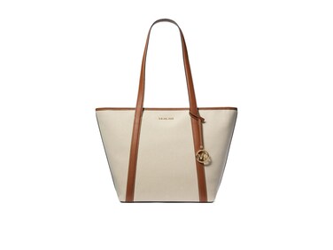 Michael Kors Jet Set Travel Large Top Zip Tote, Natural/Luggage