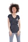 Ultra Game NBA Los Angeles Lakers Womens V-Neck Rhinestone Short Sleeve Tee Shirt, Charcoal Heather, Small