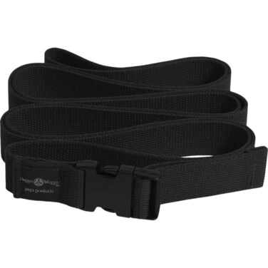 Hugger Mugger Quick-Release 10 ft. Yoga Strap - Black - Super Strong Cotton, Easy to Attach and Release, Easily Adjustable