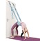 Upgraded Yoga Fitness Stretching Strap with Cushion, Adjustable Height Leg Stretcher Strap Waist Back Bend Assist Trainer, Improve Flexibility, for Dance Ballet Pilates Gymnastics Split Rehab (Blue)