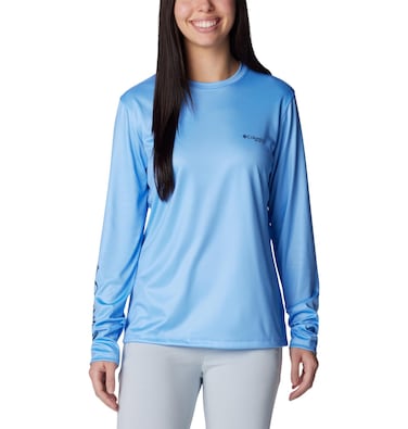 Columbia Women's Tidal Tee PFG Sun Up, White Cap/Quit Wishin, Large
