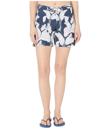 Roxy Women's Standard to Dye 7" Boardshort, Mood Indigo Flying Flowers, X-Large