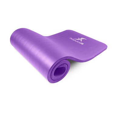 ProsourceFit Extra Thick Yoga and Pilates Mat &frac12;&rdquo; (13mm) or 1" (25mm), 71-inch Long High Density Exercise Mat with Comfort Foam and Carrying Strap, Grey