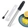 Tourvee Lemon Zester &amp; Cheese Grater with Handle,Kitchen Shredder for Parmesan Cheese, Lemon, Chocolate, Fruits, Vegetables, Ginger, Garlic, Stainless Steel Blade with Protective Cover (Black)