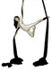 Aerial Silks 13 Yards Hardware Kit Medium stretch Aerial Yoga Hammock Acrobatics - Swivel 360 Spin Equipment Height Adjustment Strap, Portable Storage (Black)