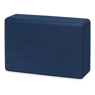 Gaiam Essentials Yoga Brick   Sold as Single Block   EVA Foam Block Accessories for Yoga, Meditation, Pilates, Stretching (Navy)