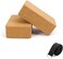 MOONMEOW Cork Yoga Blocks (Set of 2), High Density Solid Natural Cork Yoga Brick with Non-Slip Surface, for Stretching, Aligning, and Balancing