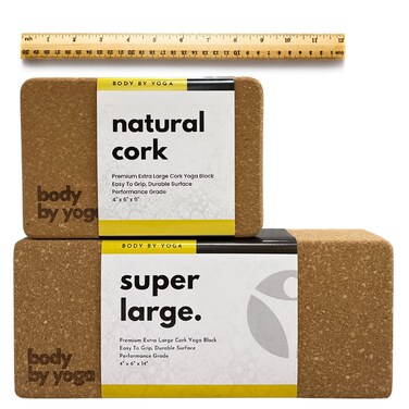 Freedom Block - World's Tallest Yoga Block For Inflexible Yogis   Extra Large Yoga Block Helps Raise The Height Of The Ground To Practice Safely And Comfortably   Cork Yoga Block 14' x 6' x 9'.
