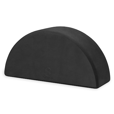 Gaiam Crescent-Shaped Yoga Balance Block - Ergonomic Design to Help with Flexibility and Stability, Durable Foam, Helps Deepen Stretches - 12 in. x 6 in. x 4 in. - Black