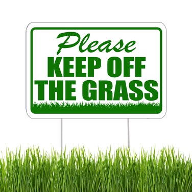 Please Keep Off The Grass Yard Sign With Stakes Double Sided Stay Off Grass Lawn Sign