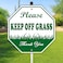 Keep Off Grass Sign, Please Be Respectful Sign, 10" x 10" Rust Free Reflective Aluminum Metal Sign, With 28" Long Metal Stake, Fade Resistant, Waterproof, Easy to Mount, For Outdoor Yard