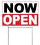 4Less Co 18x12 Inch NOW OPEN Yard Lawn Sign with Stake wrb1s