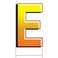 Beistle Letter E Yard Sign with Metal Stakes