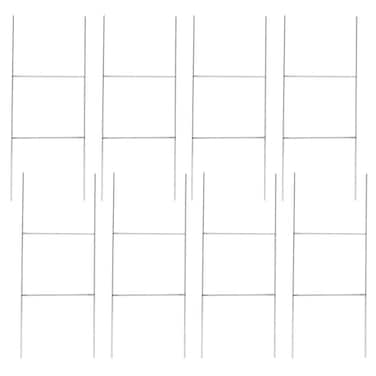8 Pack Heavy Duty Metal H-Stakes H Frame Wire Stakes, 17.4'' x 7'' Yard Sign Stake for 4mm Corrugated Signs