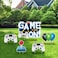 Game On Video Game Yard Signs with Stakes &ndash; Includes game remote control stick and Balloon Signs&ndash; Weather-Resistant Signs and Stakes-Boy Birthday Party Decoration-5PCS