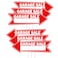 6 PC Garage Sale Arrows Yard Sign Double Sided With Stake Large 16 Inch By 5 Inch Arrow Red
