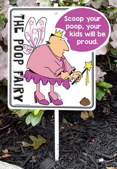 Imagine This Company PF1022 Poop Fairy Yard Sign Your Kids Would Be Prouf, Pink