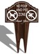 No Poop and Pee Zone Sign Double Sided Clean Up After Your Dog Sign 14 x 10 Inches No Poop and Pee Dog Yard Warning Sign Sturdy Aluminum Weatherproof UV Protect Easy to Install