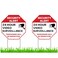 2PC 24 Hour Video Surveillance Sign with Stakes, 12"x12" - Corrugated Plastic - No Trespassing Signs for Home Outdoor Yard - Private Property Security Camera Alert Warning