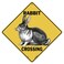 CROSSWALKS Rabbit Crossing 12" X 12" Aluminum Sign (X440-DC)