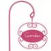 The Spring Shop Miniature Pink Metal Garden Sign - 6 Inches Tall, Small
