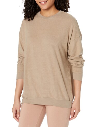 Alo Yoga Women's Soho Pullover, Gravel, Small