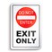 Exit Only Do Not Enter Sign - 8x12 Aluminum Do Not Enter Exit Only - Not an Entrance Sign One Way Sign - Do Not Enter Signs Outdoor Exit Only Sign - Exit Sign