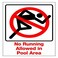 SWIMLINE HYDROTOOLS 8993 No Running Pool Sign