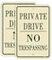 Private Drive Signs No Trespassing Signs Metal Reflective 12" x 18" Private Driveway Signs Rust Free Aluminum UV Protected Waterproof Sturdy Easy to Mount Outdoor Use 2 Pack