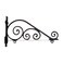 Village Wrought Iron Traditional Sign Post Bracket 18 Inches